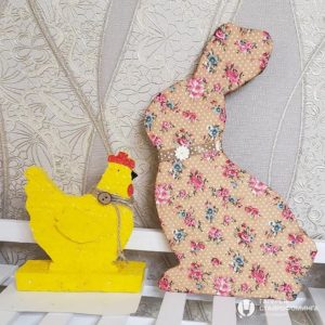 Заяц и курица к Пасхе из пенопласта