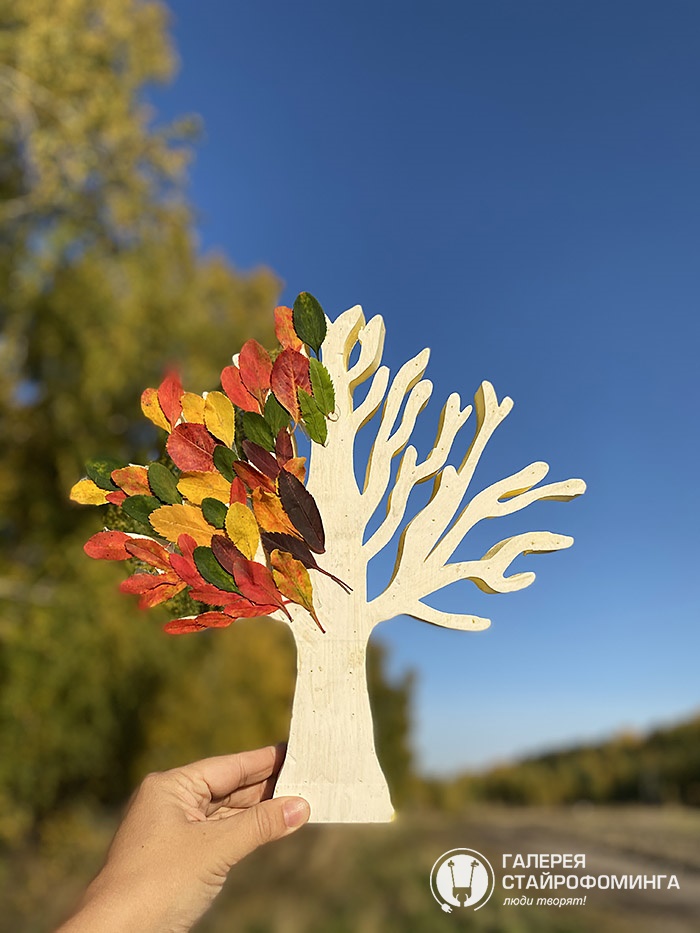 Декоративное дерево из пенопласта